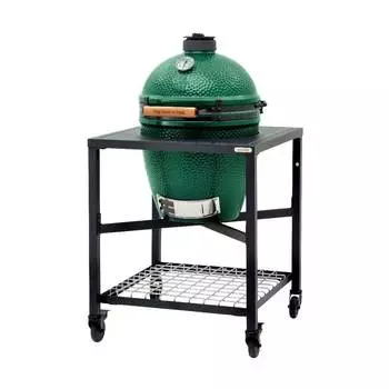 Керамический гриль Big Green Egg L на модульной подставке зеленый 46см
