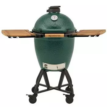 Керамический гриль Big Green Egg L с ножками и столиками зеленый 46см