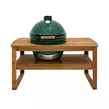 Керамический гриль Big Green Egg XL со столом из акации зеленый 61см