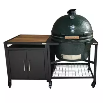 Керамический гриль Big Green Egg XXL на модульной подставке 73см с тумбой зеленый 74 см