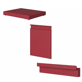 Комплект для встраивания посудомоечной машины красный