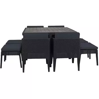 Комплект мебели Keter Columbia set 9 pcs графит