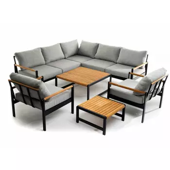 Лаунж зона из алюминия MAYA L темный графит