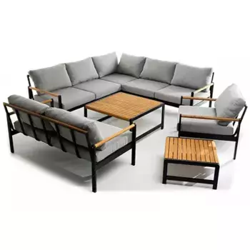 Лаунж зона из алюминия MAYA XL темный графит