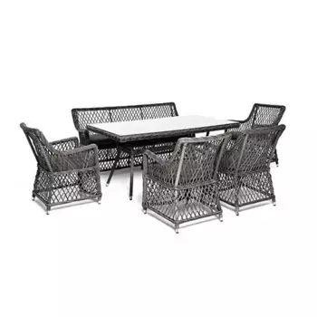 Обеденная группа 4SiS Катания на 6 персон графит