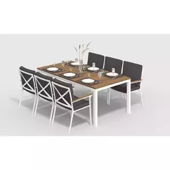 Обеденная группа Gardenini Bella белый антрацит L