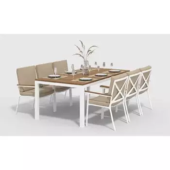 Обеденная группа Gardenini Bella белый бежевый L