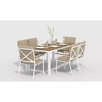 Обеденная группа Gardenini Bella белый бежевый M