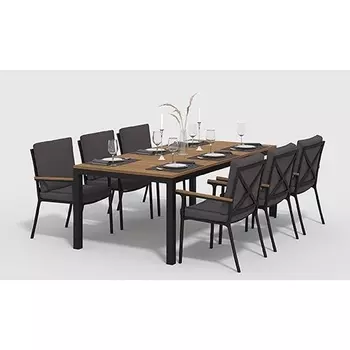 Обеденная группа Gardenini Bella карбон антрацит L