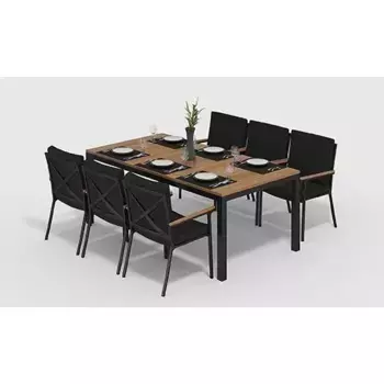 Обеденная группа Gardenini Bella карбон черный L