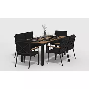 Обеденная группа Gardenini Bella карбон черный M