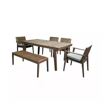 Обеденная группа из акации MONA с лавкой