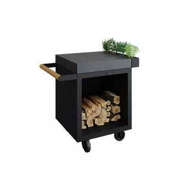 Разделочный стол черный со столешницей из керамики