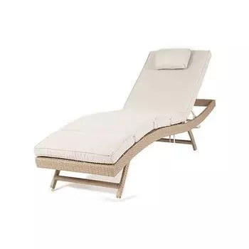 Шезлонг 4SiS Лиссабон с матрасом соломенный