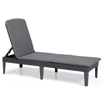 Шезлонг Keter Jaipur Sun lounger with cushion графит