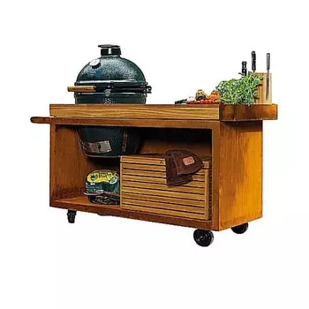 Стол Table PRO для Big Green Egg кортен дровяной