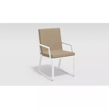 Стул Gardenini Voglie Armrest белый бежевая с подлокотниками
