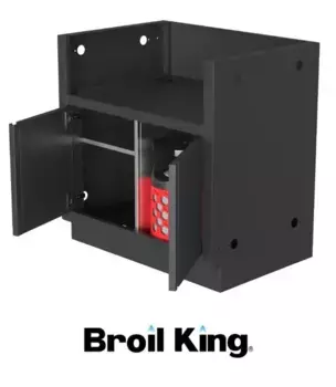 Тумба-основание гриля Broil King Baron 420 Bi 2-я дверями чёрная