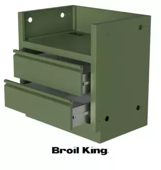Тумба-основание гриля Broil King Baron 520 Bi с 2-я выдвиж. ящ зелёная