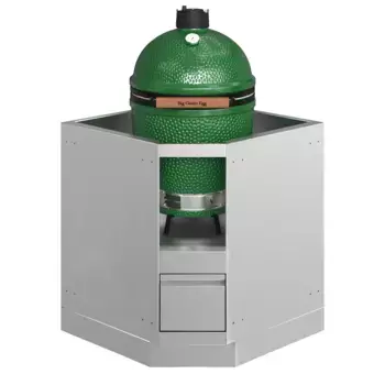 Тумба-основание угловая для круглых керамических грилей с выдвижным ящиком