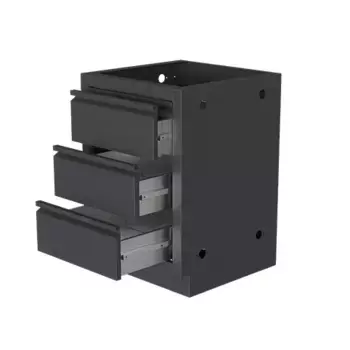 Тумба с 3-мя выдвижными ящиками 1220 черная