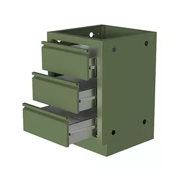 Тумба с 3-мя выдвижными ящиками 800 зеленая