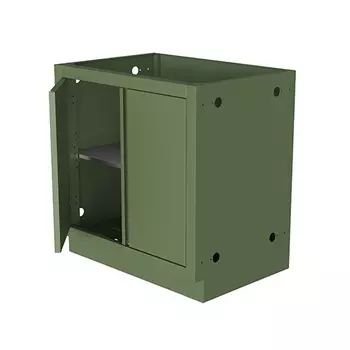 Тумба универсальная с полкой и 2-мя дверями 900 зеленая
