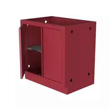 Тумба универсальная с полкой и 2-мя дверями 1000 красная