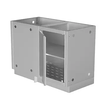 Тумба универсальная угловая с полкой и дверцей 1220