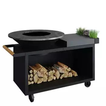 Угольный гриль Ofyr Island 100 PRO черный дровяной