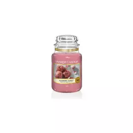 Аромасвеча в стеклянной банке, большая. "Земляничный сорбет"
