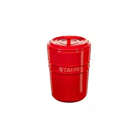 Банка для хранения с крышкой Staub 1л, керамика, вишнёвый