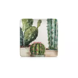 Блюдо квадратное Certified Int. "Кактусы" 32х32см