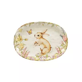 Блюдо овальное Certified Int. "Пятнистый заяц" 44х32см