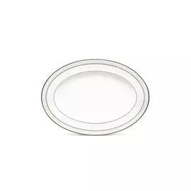 Блюдо овальное Noritake "Монтвейл, платиновый кант" 37см