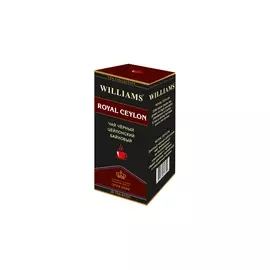 Чай черный цейлонский WILLIAMS "Royal Ceylon" в пакетиках 25шт. х 2г