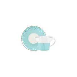 Чашка чайная с блюдцем "Геометрия 3" "Волна"