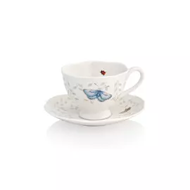 Чашка чайно-кофейная с блюдцем Lenox "Бабочки на лугу" 240мл