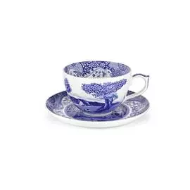 Чашка для завтрака с блюдцем 560мл "Голубая Италия"