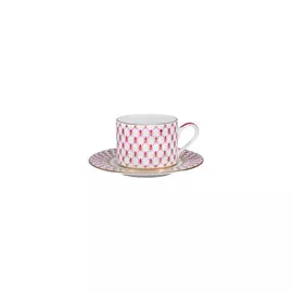 Чашка с блюдцем 300мл/16см "Сетка - Блюз" "Соло"