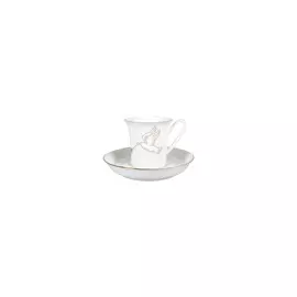 Чашка с блюдцем "Счастье мое 2" "Вертикаль"