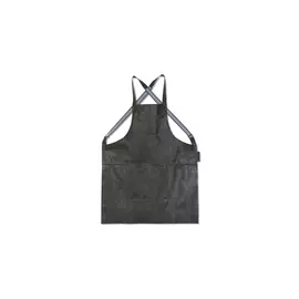 Фартук Dutchdeluxes "Suspender" на лямках, натуральная кожа, серый винтаж