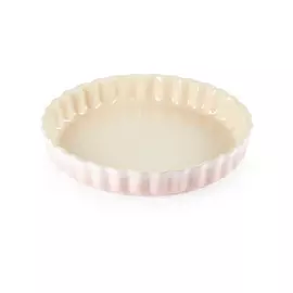 Форма рифленая для выпечки 28см Le Creuset керамика, светло-розовый, для духовки (Shell Pink)