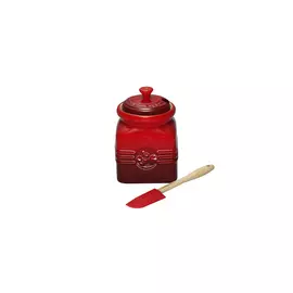 Горшочек для джема с лопаткой 450мл Le Creuset керамика,вишнёвый (Cerise)