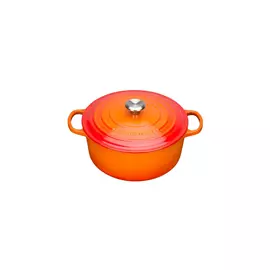Кастрюля 2,4л,20см Le Creuset чугун,оранжевый,для индукции,духовки (Flame)