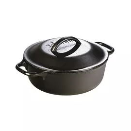 Кастрюля круглая с чугунной крышкой 20см 2л
