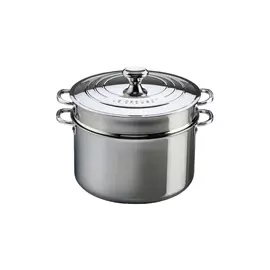 Кастрюля-пароварка 8,5л,26см Le Creuset сталь 3 слоя,стальной,для индукции,духовки