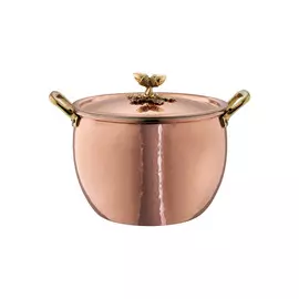 Кастрюля с крышкой Ruffoni "Historia decor" 2,3л, d16см, h10,5см (медь,олово, бронза)