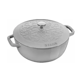 Кастрюля Staub Лилия 24см 3,6л (серый графит)