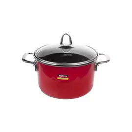 Кастрюля высокая эмалированная KOCHSTAR 1,9л 16см (красный)